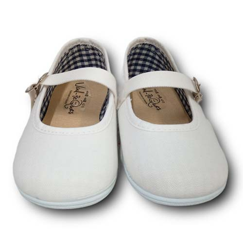 Vulpeques Merceditas Lona Niña 254-P BLANCO CORDONETS - Imagen 3