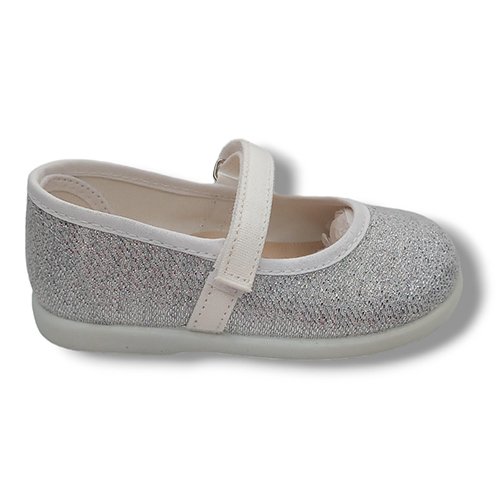 Batilas Merceditas Lona Niña 11309 PLATA CORDONETS - Imagen 2