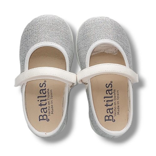 Batilas Merceditas Lona Niña 11309 PLATA CORDONETS - Imagen 6