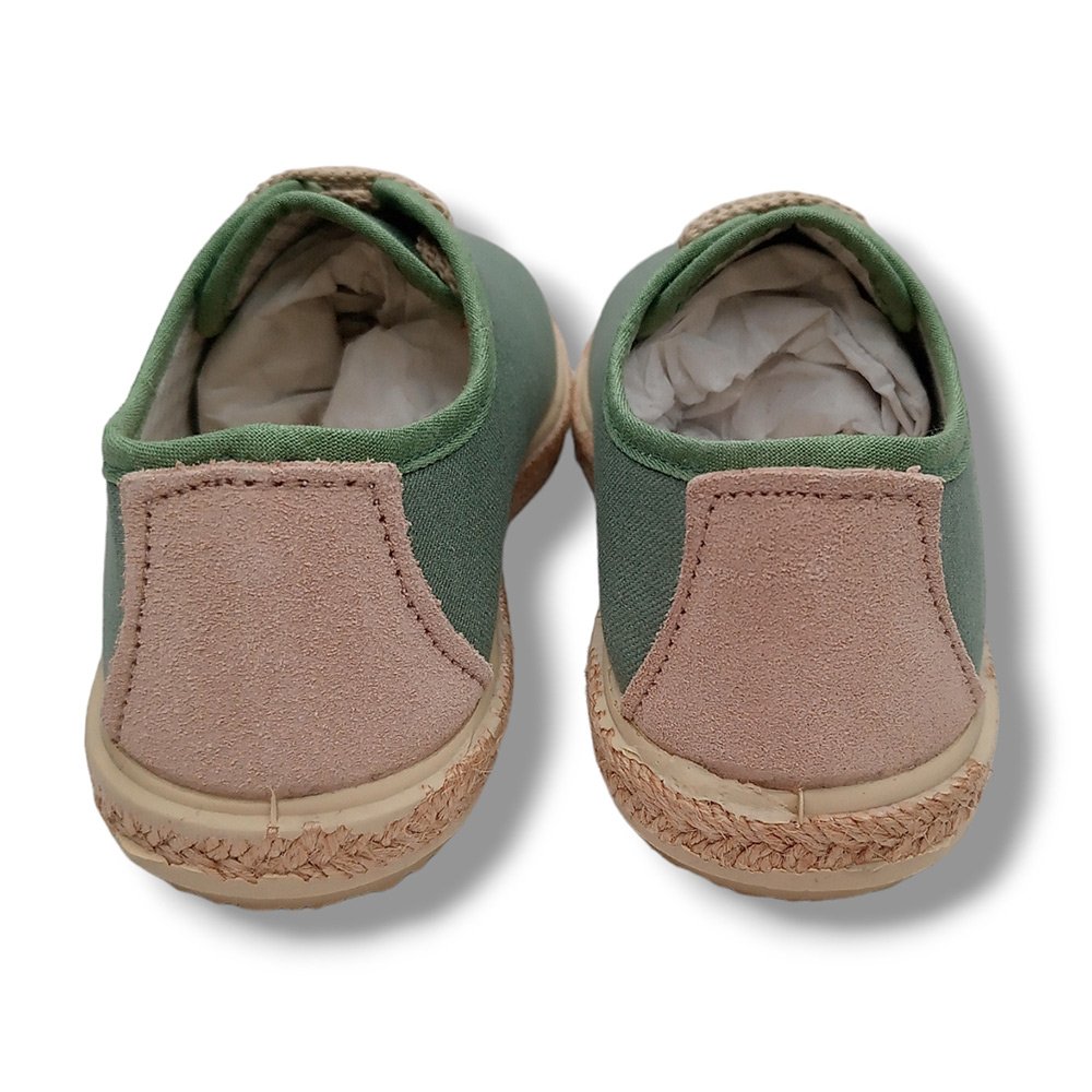 Vulpeques Zapatilla Lino Niño 1000-PS VERDE CORDONETS - Imagen 5