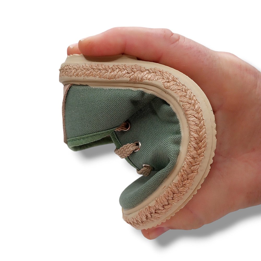 Vulpeques Zapatilla Lino Niño 1000-PS VERDE CORDONETS - Imagen 8