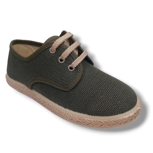 Vulpeques Zapatilla Lino Niño 1017-LC VERDE CORDONETS