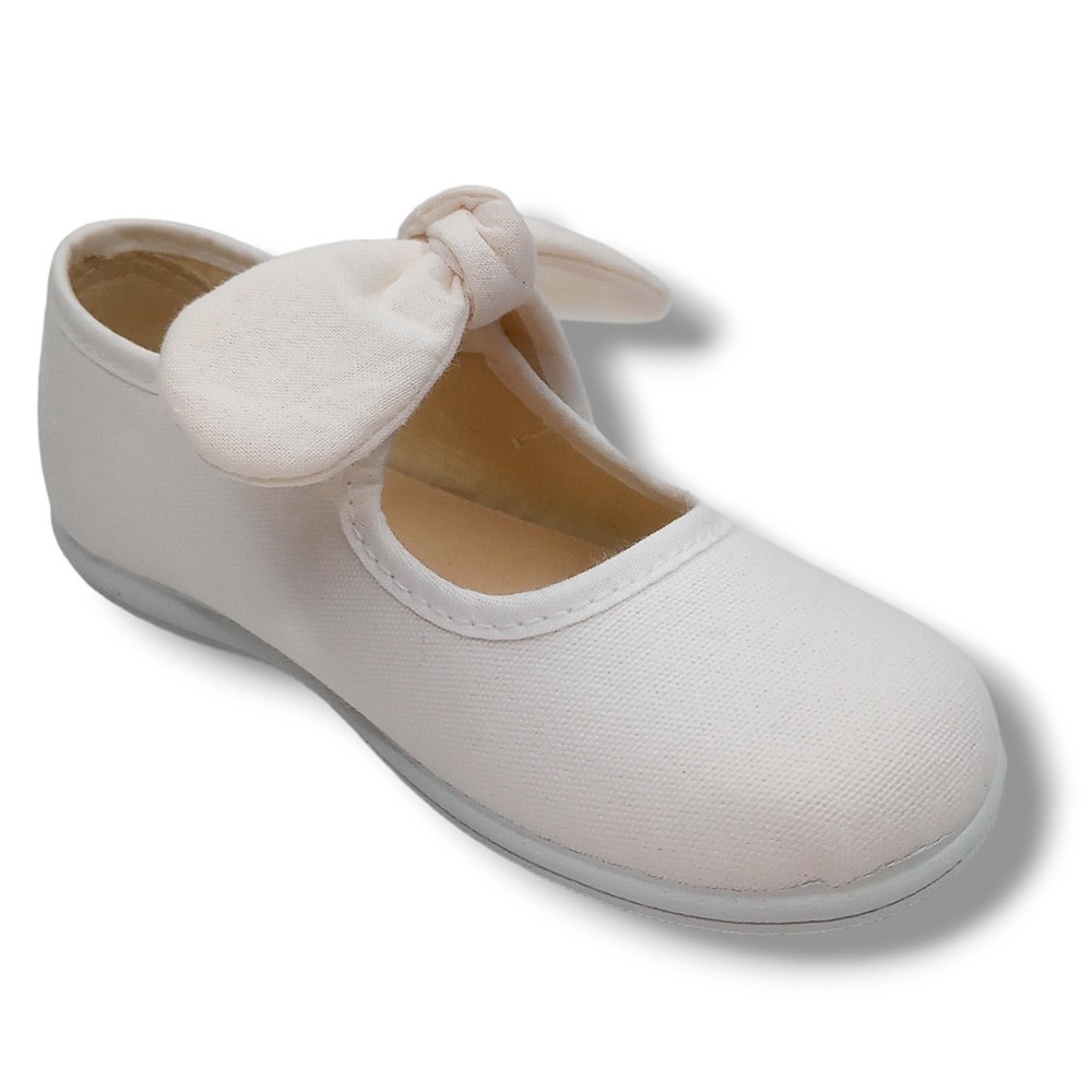 Vulpeques Merceditas Lona Niña 204-P BLANCO CORDONETS - Imagen 3