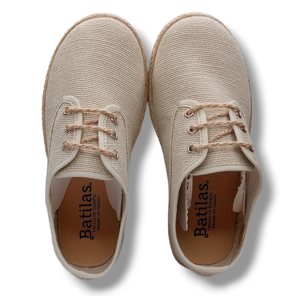 Batilas Zapatilla Blucher Lino Niño 40331 TAUPE CORDONETS - Imagen 6