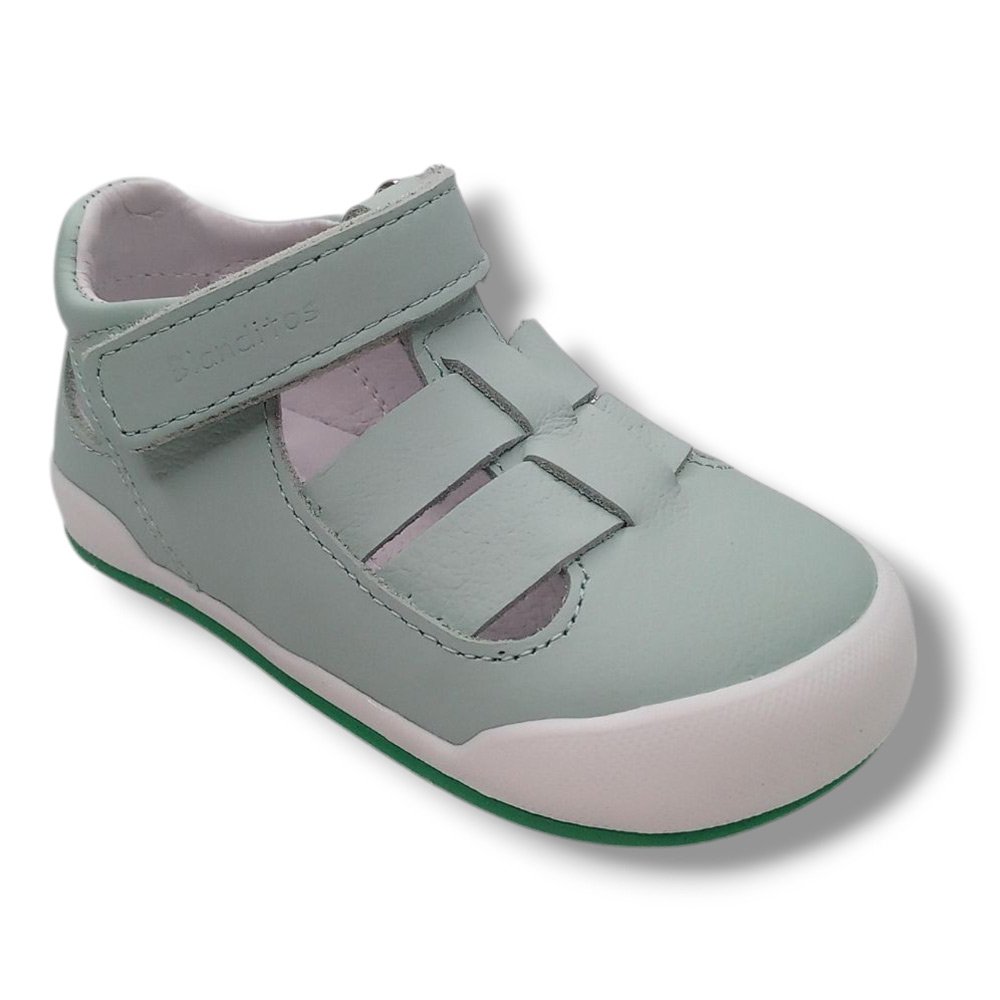 Blanditos by Crio's Sandalia Cerrada Barefoot OCEANO VERDE25V Niño CORDONETS