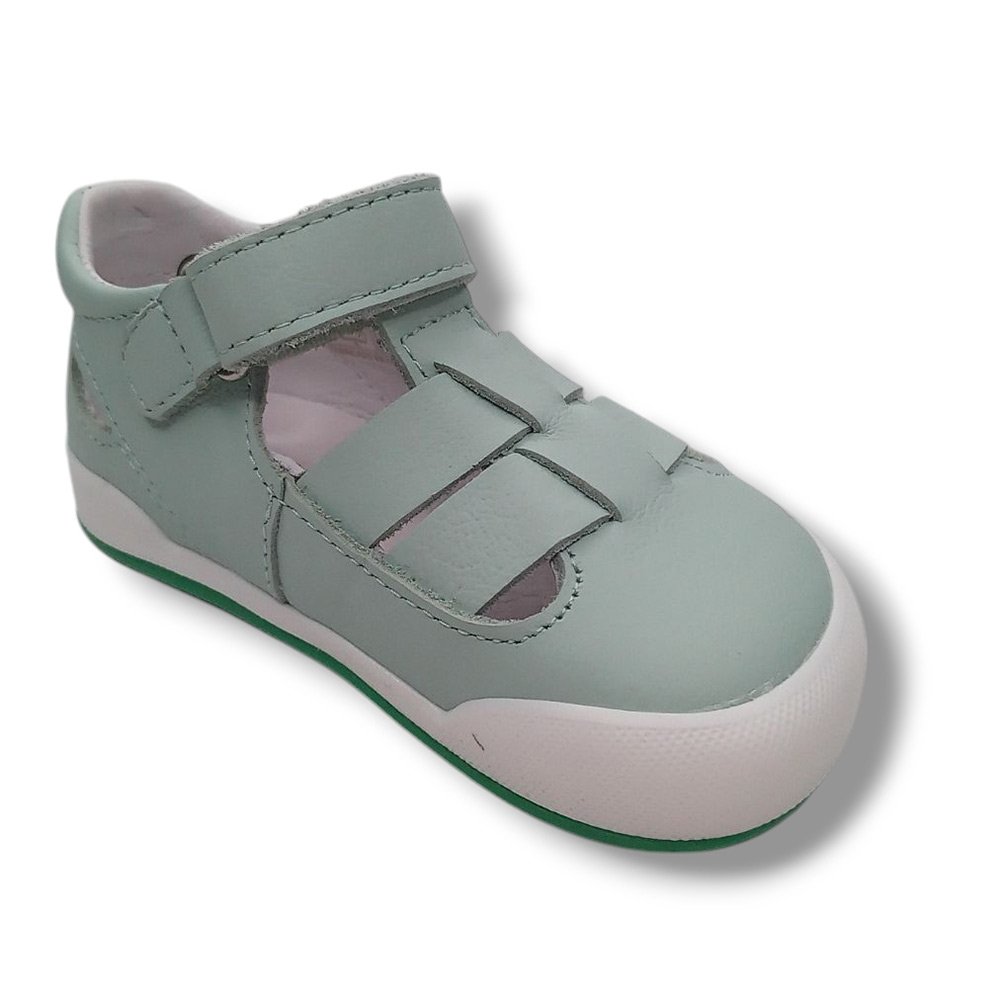 Blanditos by Crio's Sandalia Cerrada Barefoot OCEANO VERDE25V Niño CORDONETS - Imagen 3