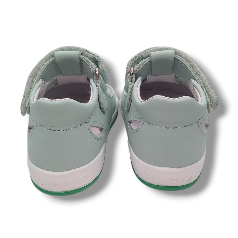 Blanditos by Crio's Sandalia Cerrada Barefoot OCEANO VERDE25V Niño CORDONETS - Imagen 5