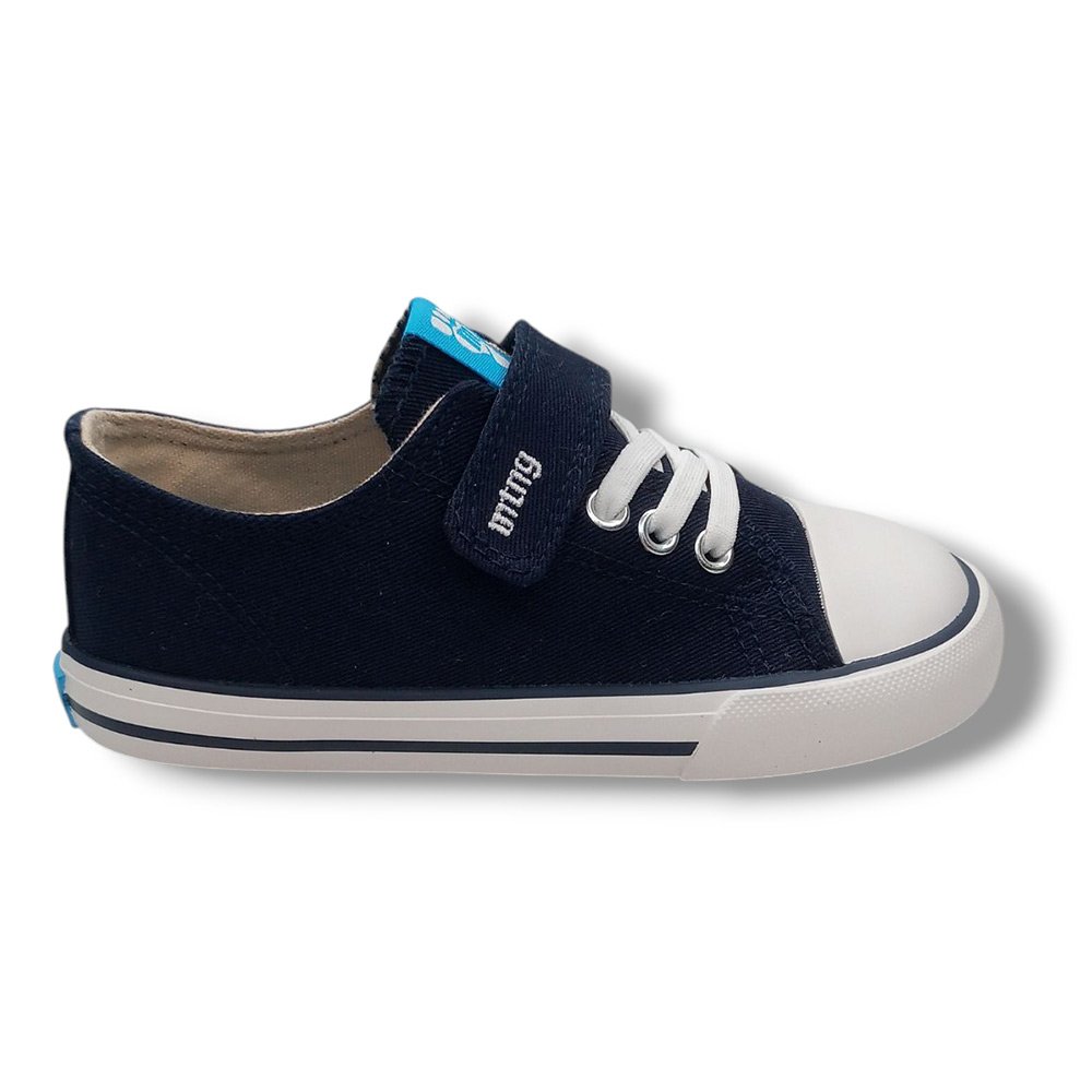 Mustang Zapatilla Lona Sneakers niña 49065 MARINO Zapatillas calzado niños Summer CORDONETS - Imagen 2
