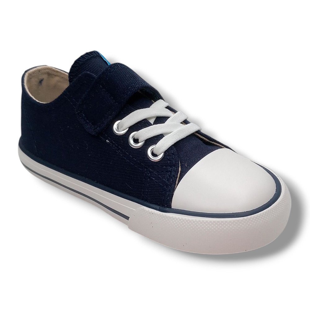 Mustang Zapatilla Lona Sneakers niña 49065 MARINO Zapatillas calzado niños Summer CORDONETS - Imagen 3