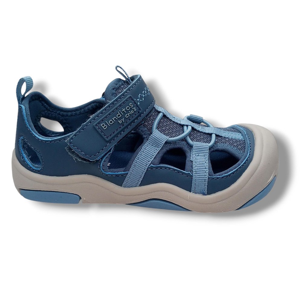 Blanditos by Crio's Sandalia Cerrada Barefoot OLIMPO AZUL25V Niño CORDONETS - Imagen 2